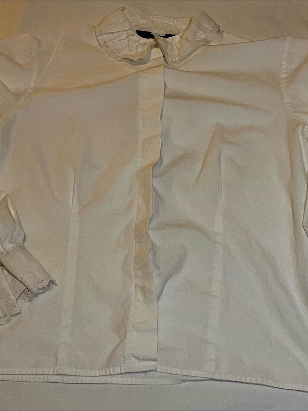 Classic Eddie Bauer White Button-Up Blouse